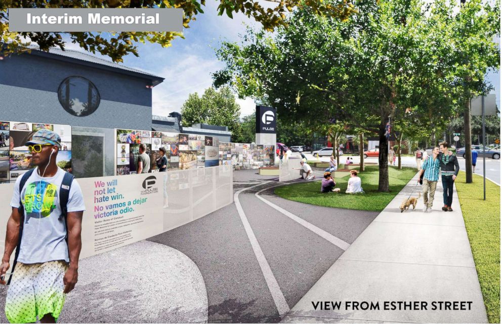 PHOTO: Construction on an interim memorial to honor the victims of the Pulse nightclub shooting massacre will begin Feb. 26, 2018. Here, a rendering of the memorial.