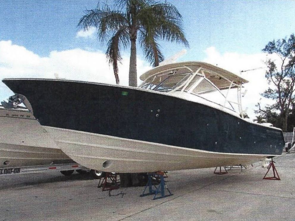 PHOTO: An image released by the Florida Fish and Wildlife Conservation Commission in their incident report shows Rob Konrad's motorboat at Mariner Marine in Riviera Beach, Fla. on Jan. 29, 2015.