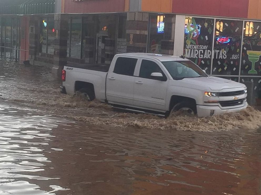 PHOTO: Flash flooding in Salem, Indiana, on May 19, 2017.