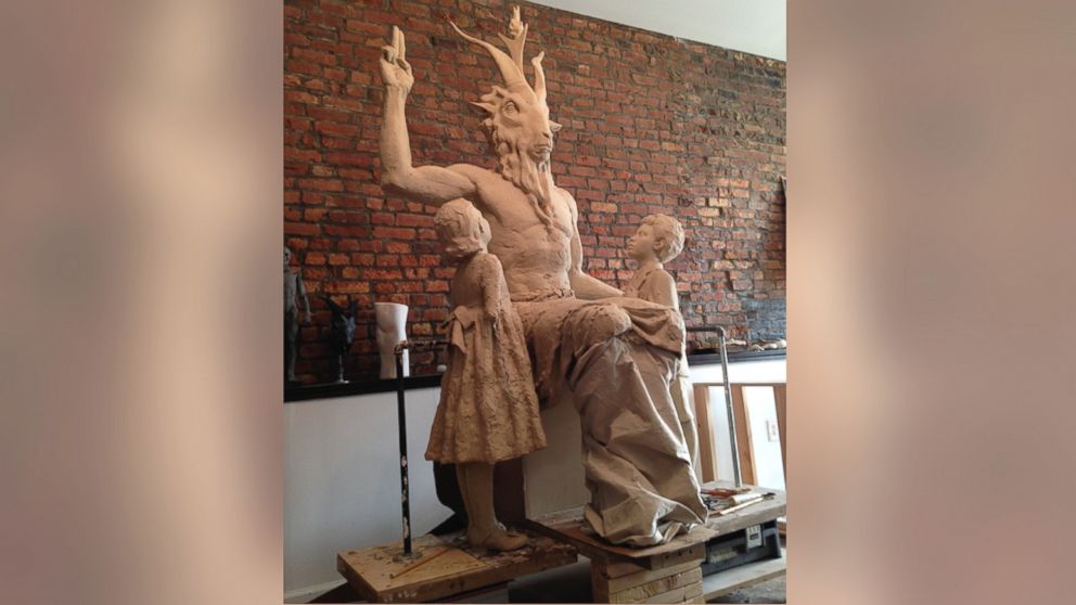 Satanic statue erected in Illinois State Capitol with other