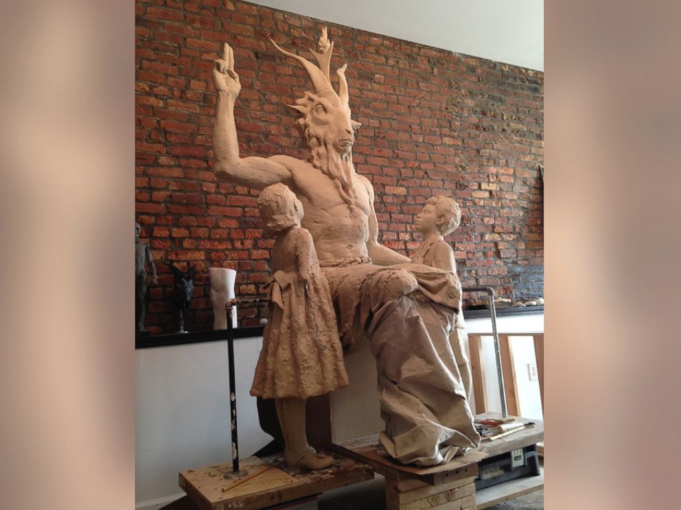 PHOTO: Unfinished statue of Satan as Baphomet, a "goat-headed, angel-winged, androgynous creature."