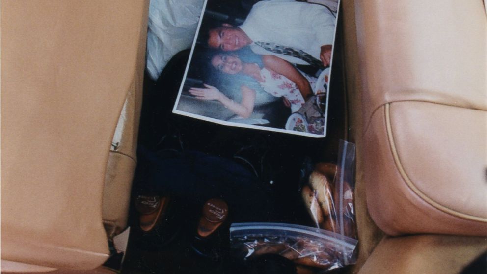 A photo of Scott and Laci Peterson found inside Scott Peterson's car when it was searched in 2003.