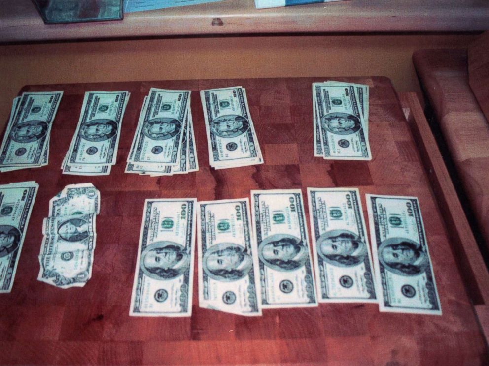Money police say was found inside Scott Petersons car when it was searched in 2003.