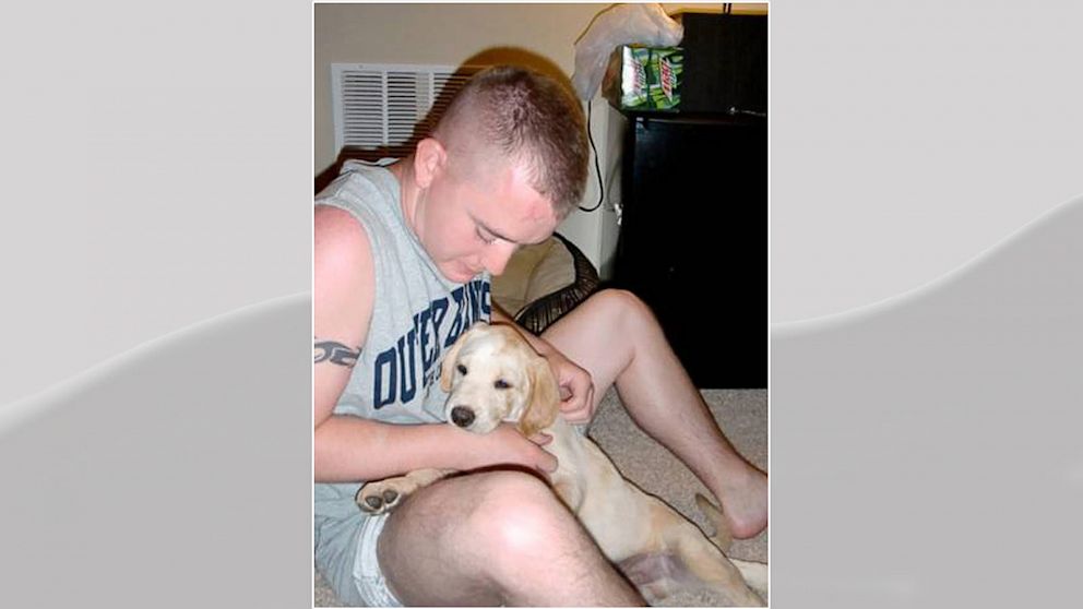The dog of U.S. Army soldier, Brandon Harker, was given away when he was deployed to Afghanistan.