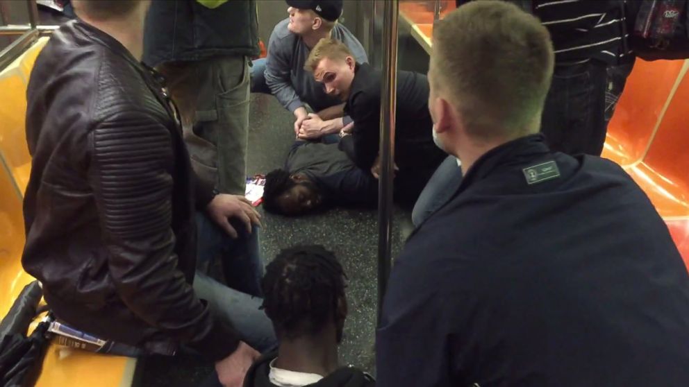 Swedish cops are seen breaking up a fight on the 6 train in New York in this undated video posted to YouTube.