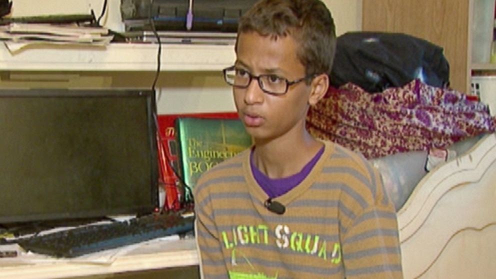 PHOTO:Ahmed Mohamed, 14, was detained by police after his school invention was mistaken for a bomb. 
