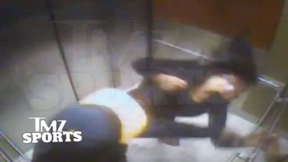 PHOTO: A video from TMZ allegedly shows Ray Rice punching his now-wife Janay Palmer on Feb. 15, 2014.