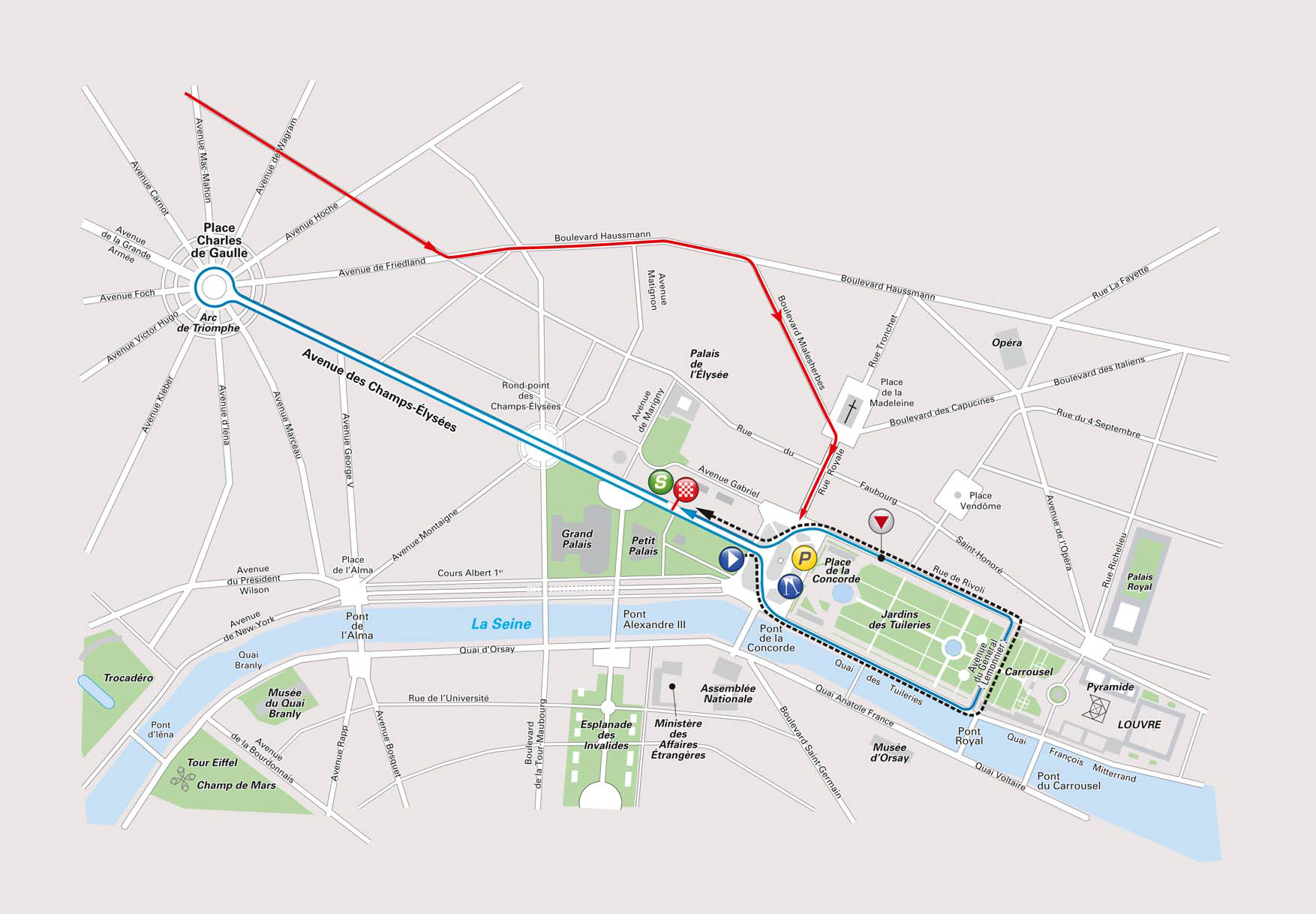 PHOTO: The route of La Course de France, the women's race run by Le Tour de France. 