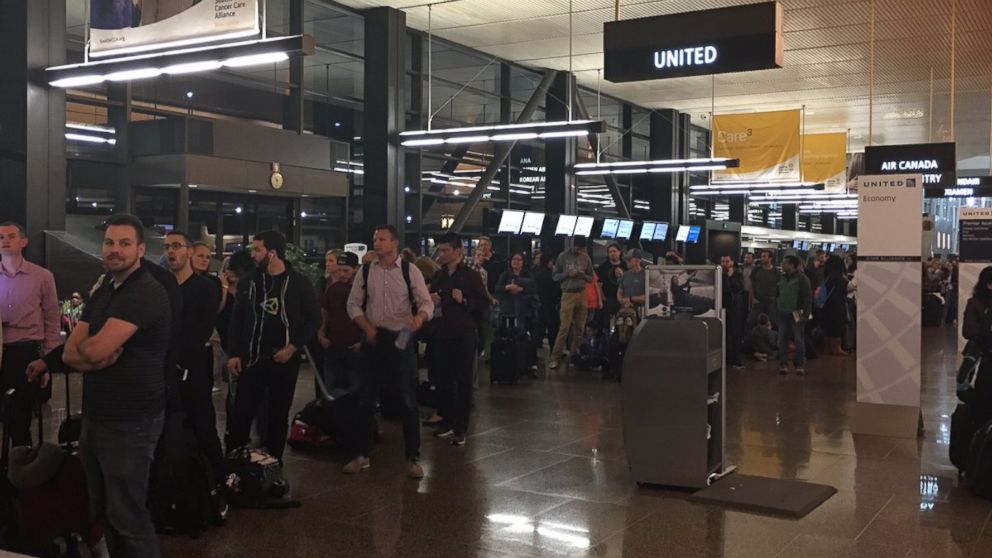 A systemwide computer glitch led to long lines at United Airlines counters across the country, including Seattle-Tacoma International Airport.