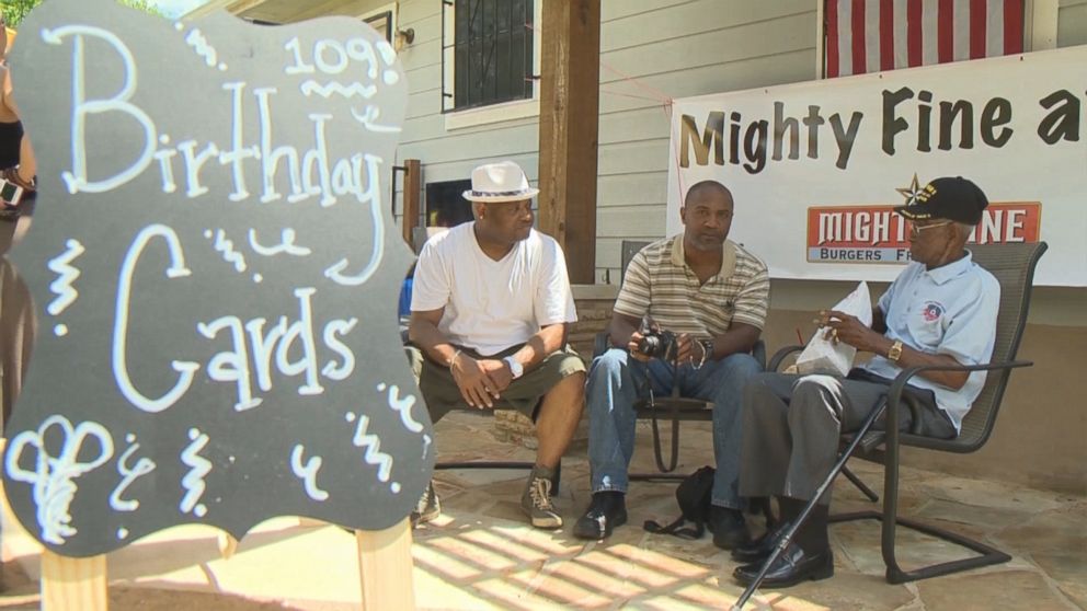 PHOTO: Richard Overton is pictured celebrating his 109th birthday. 