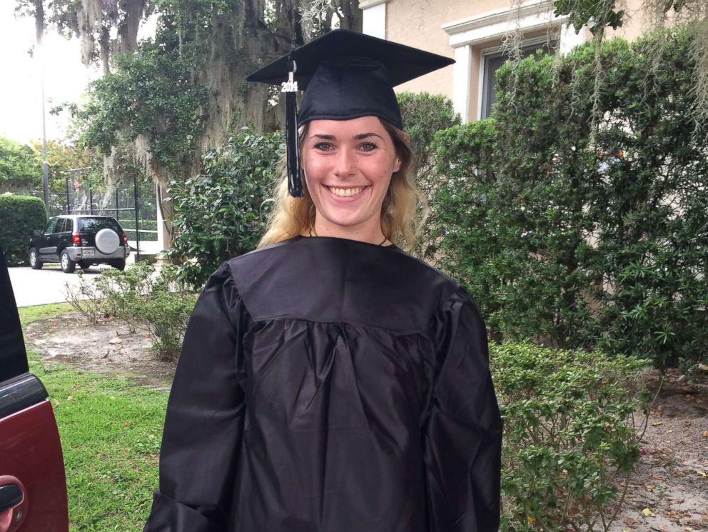 Victoria Siegel is seen here in her cap and gown on her high school graduation day. The book Victorias Voice: Our Daughters Losing Battle with Drug Abuse is available now.