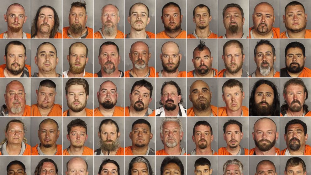PHOTO: These mugshots were released by officials after 170 people were arrested following a deadly brawl that erupted at a Waco, Texas restaurant on May 17, 2015.