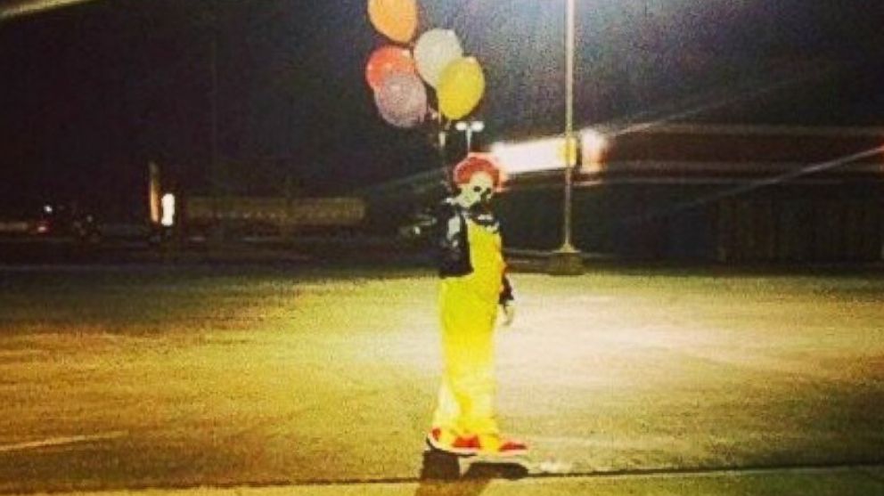 PHOTO: This photo was posted to the Wasco Clown instagram account on Oct. 7, 2014 with the caption, "Just thought you all should know I'm not the only one out there". 