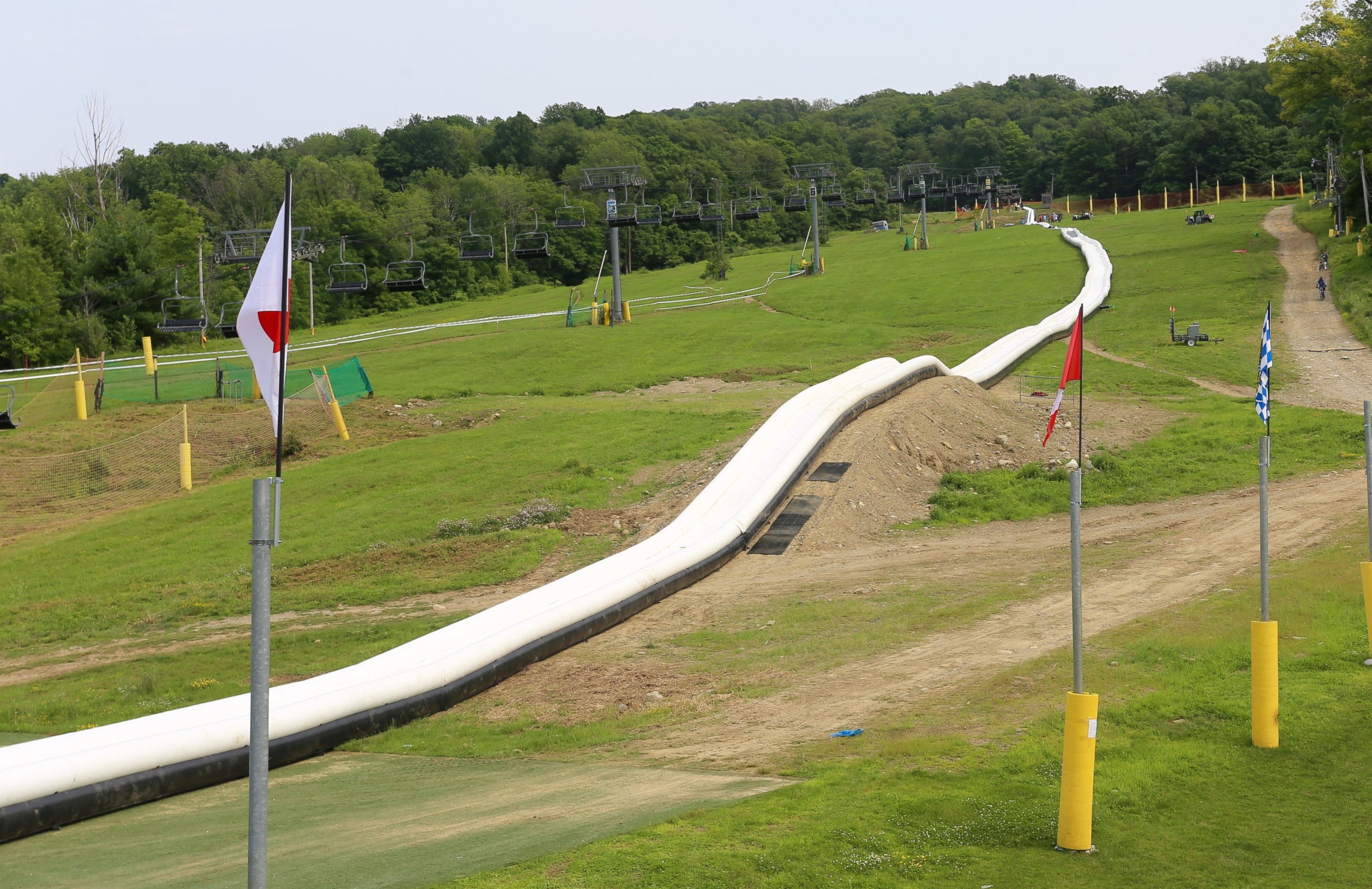 PHOTO: The world's longest inflatable waterslide is seen in thus undated handout photo. 