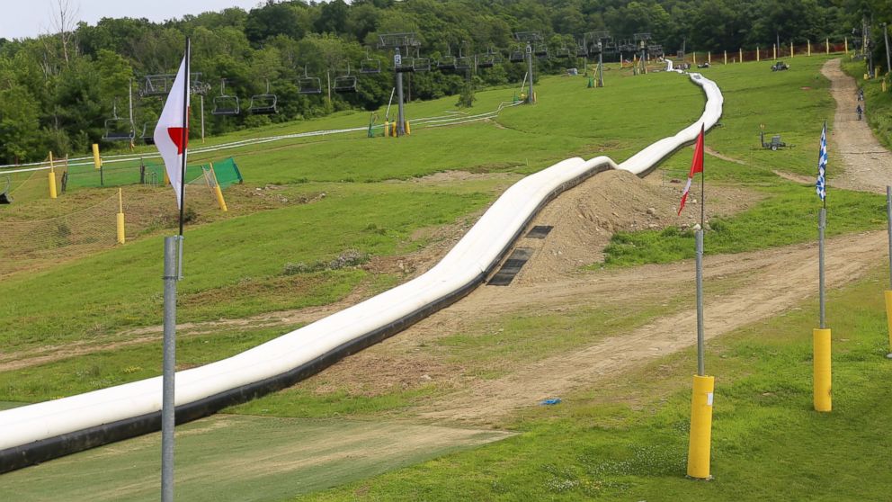 PHOTO: The world's longest inflatable waterslide is seen in thus undated handout photo. 
