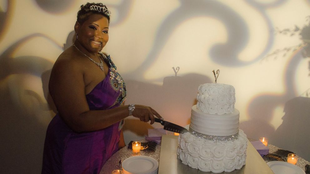 PHOTO: Yasmin Elebi, 40, married herself in a wedding and reception hosted at the Houston Museum of African American Culture.