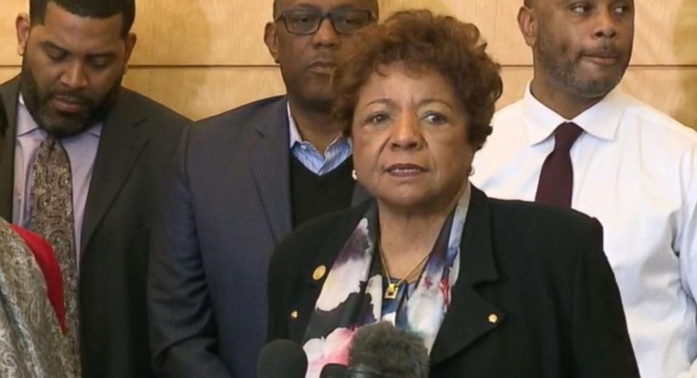 PHOTO:NAACP leader Alice Huffman speaks during a press conference on the shooting death of Stephen Clark, March 26, 2018.