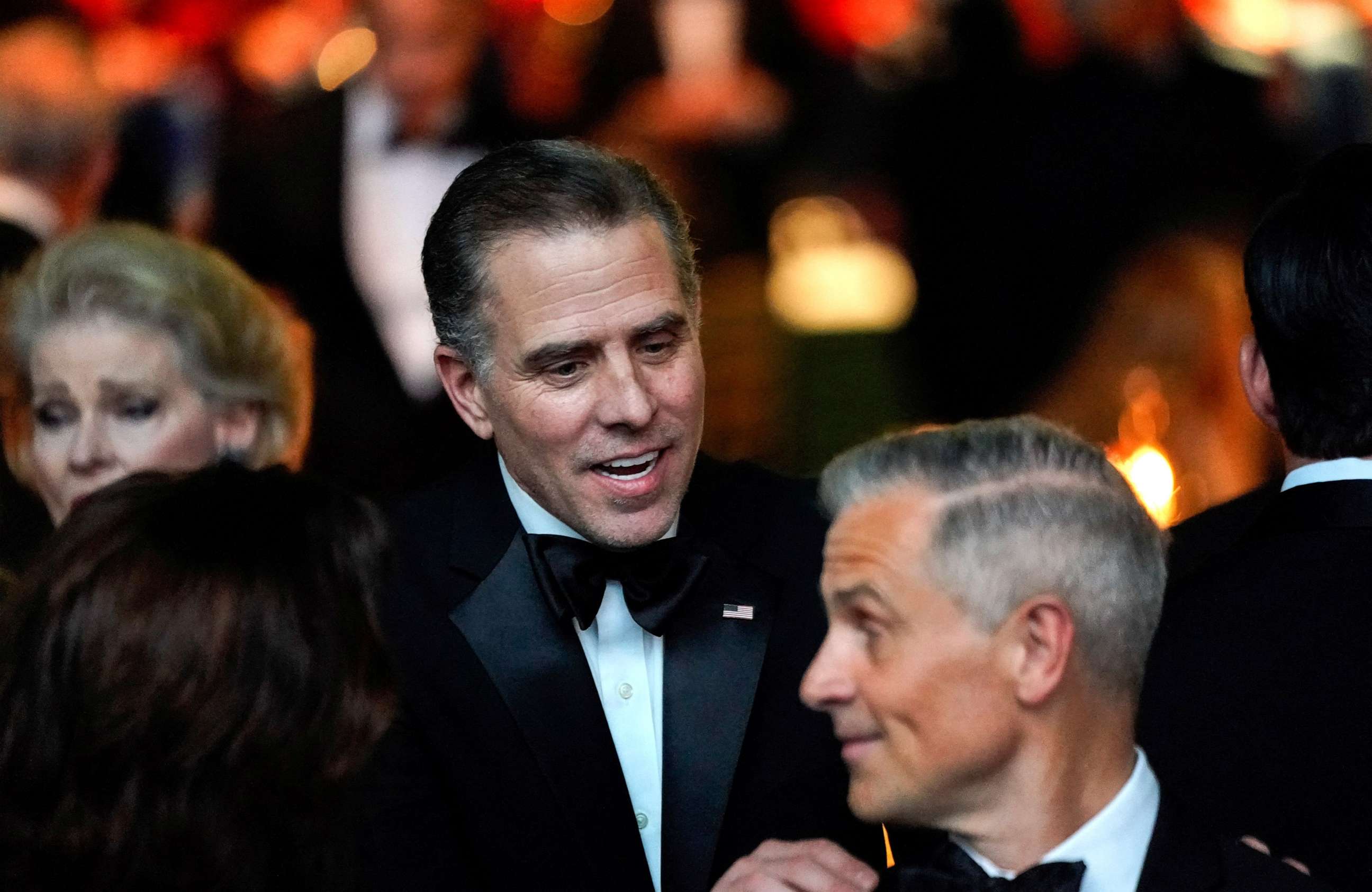 PHOTO: Hunter Biden speaks to a person during an official state dinner hosted by President Joe Biden for India's Prime Minister Narendra Modi at the White House in Washington, D.C., on June 22, 2023.