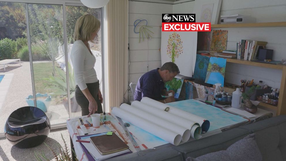 PHOTO: Amy Robach and Hunter Biden at his art studio at his home in Los Angeles.