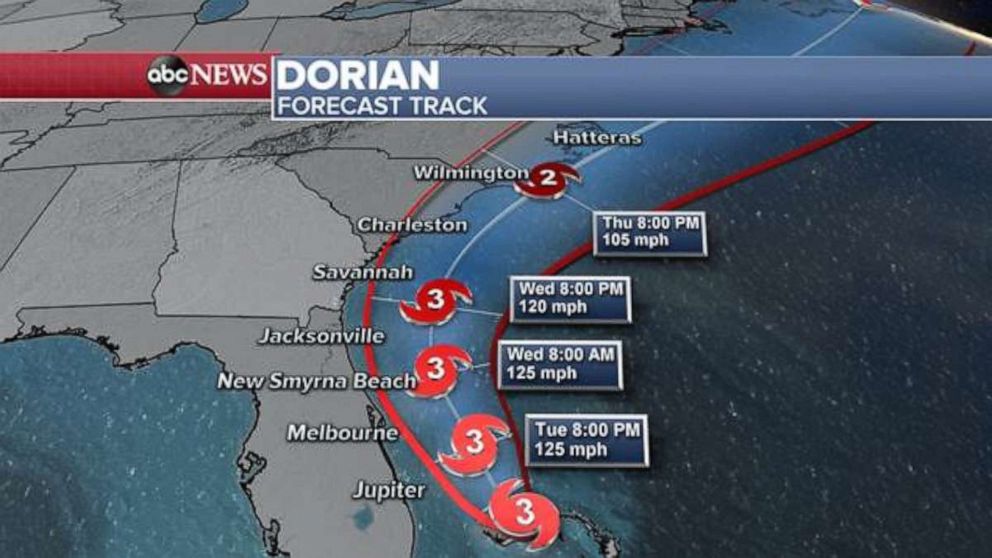 PHOTO: The storm was downgraded to a Category 3 at 1 a.m. on Tuesday morning.