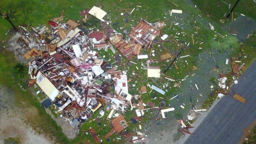 PHOTO: Daylight shows the devastation in Rockport and surrounding areas of southeast Texas, Aug. 26, 2017. 