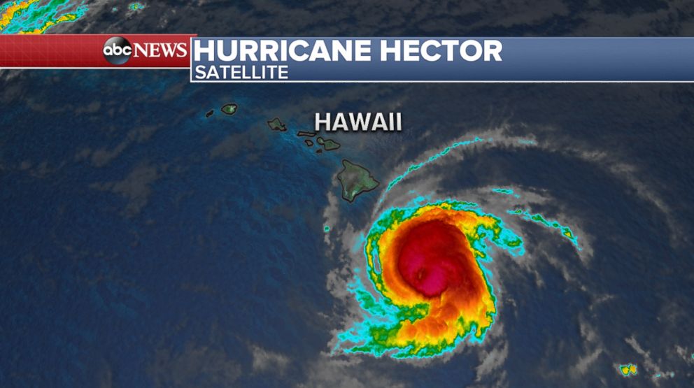 PHOTO: Hurricane Hector, bearing down on the island of Hawaii, has decreased in intensity, according to a weather advisory by the National Oceanic and Atmospheric Administration.