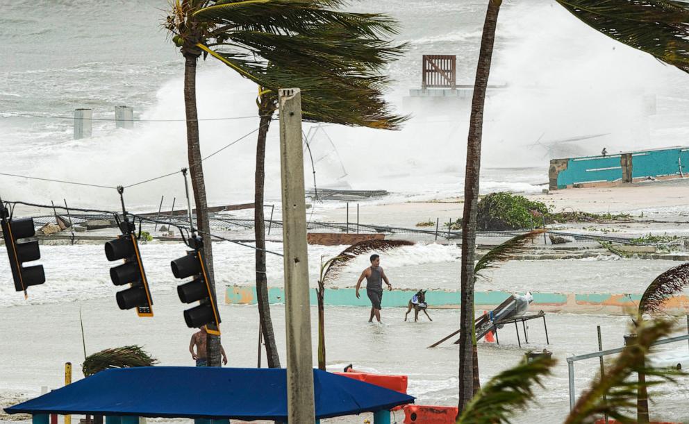 PHOTO: Fort Myers Beach, Fla. floods as Hurricane Helene nears on Sept. 26, 2024.