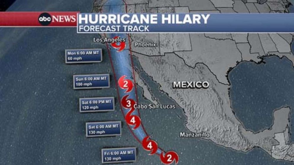 PHOTO: Hurricane Hilary forecast track graphic