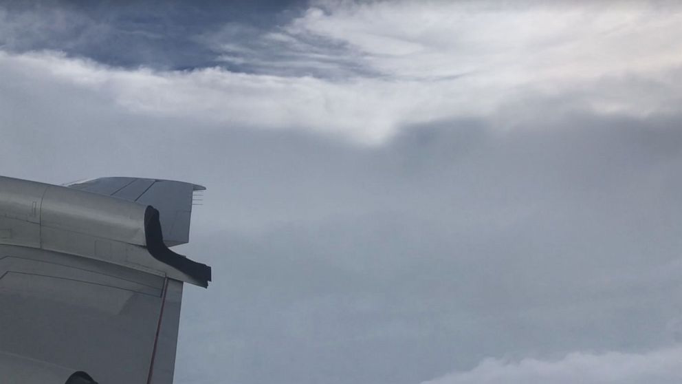 The National Oceanic and Atmospheric Administration's Hurricane Hunters flew into the eye of Hurricane Irma, Sept. 6, 2017.