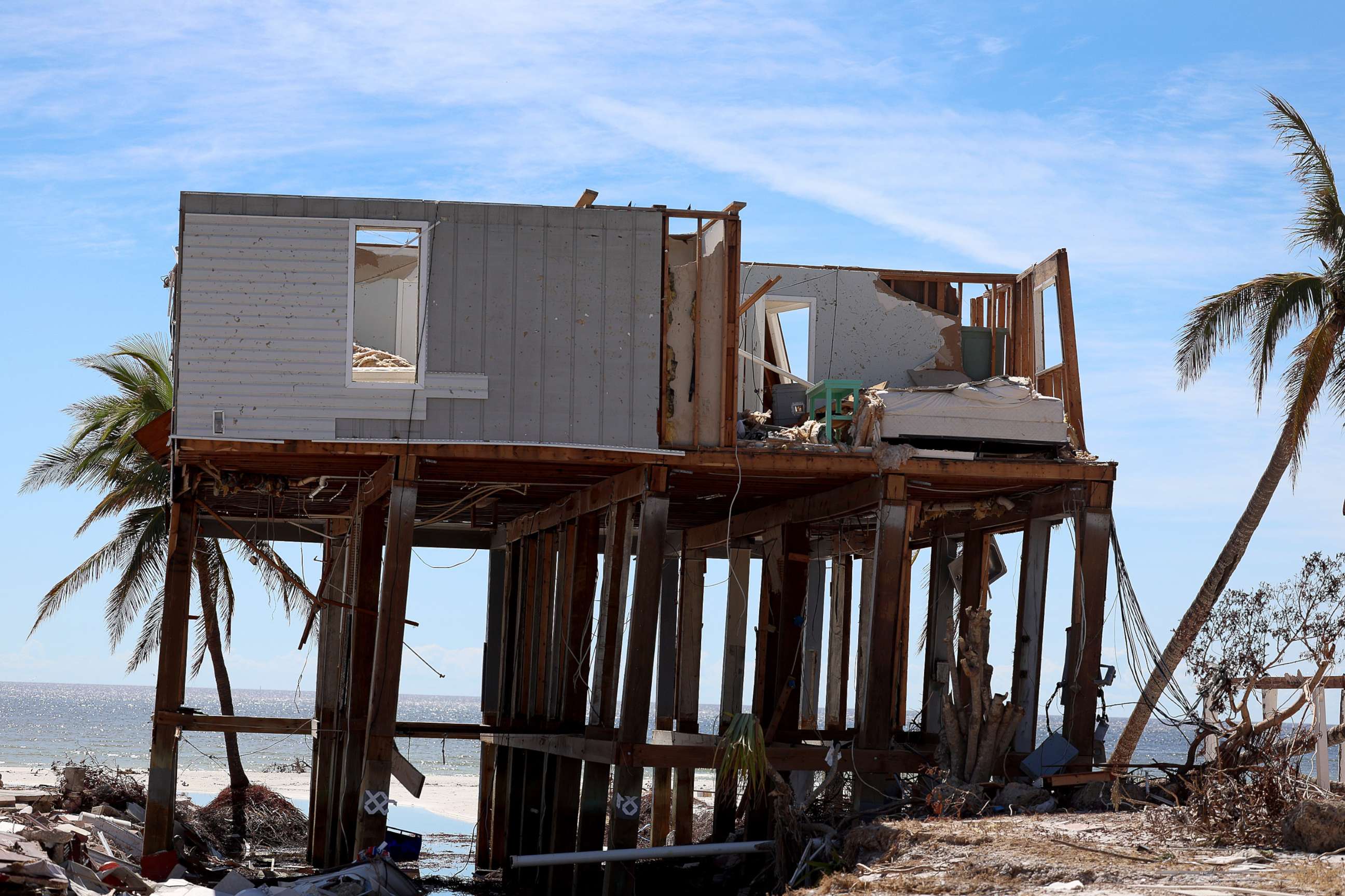 PHOTO: A destroyed home is seen in the wake of Hurricane Ian, Oct. 3, 2022, in Fort Myers Beach, Fla. 