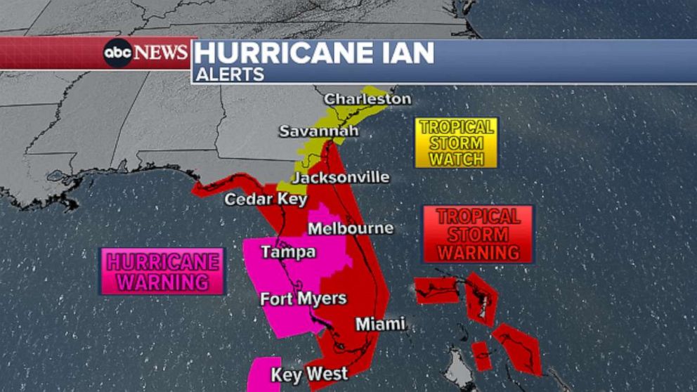 PHOTO: Hurricane Ian alerts