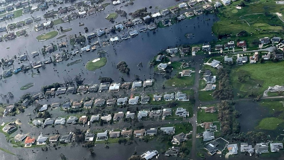 PHOTO: A bridge in the aftermath of Hurricane Ian around the Fort Myers area, Fla., on Sept. 29, 2022.