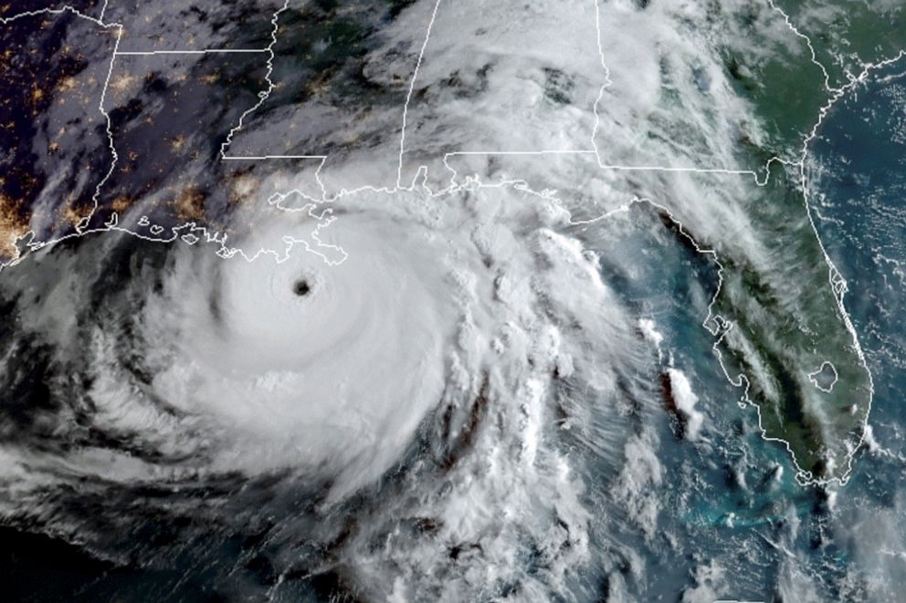 PHOTO: A satellite image shows Hurricane Ida in the Gulf of Mexico and approaching the coast of Louisiana, Aug. 29, 2021.