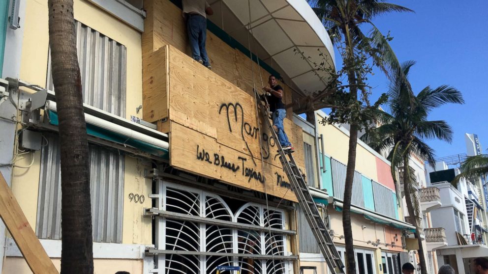 Residents return to Miami Beach, Fla., Sept. 12, 2017.