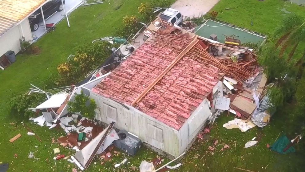 PHOTO: Images captured by a drone show damage in the aftermath of Hurricane Irma making landfall in Naples, Fla., Sept. 10, 2017.