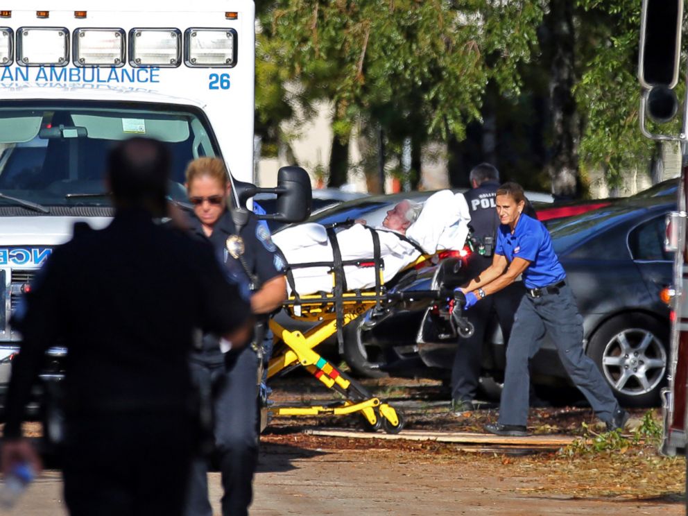 PHOTO: A woman is transported from The Rehabilitation Center at Hollywood Hills as patients are evacuated after a loss of air conditioning due to Hurricane Irma in Hollywood, Fla., Sept. 13, 2017.