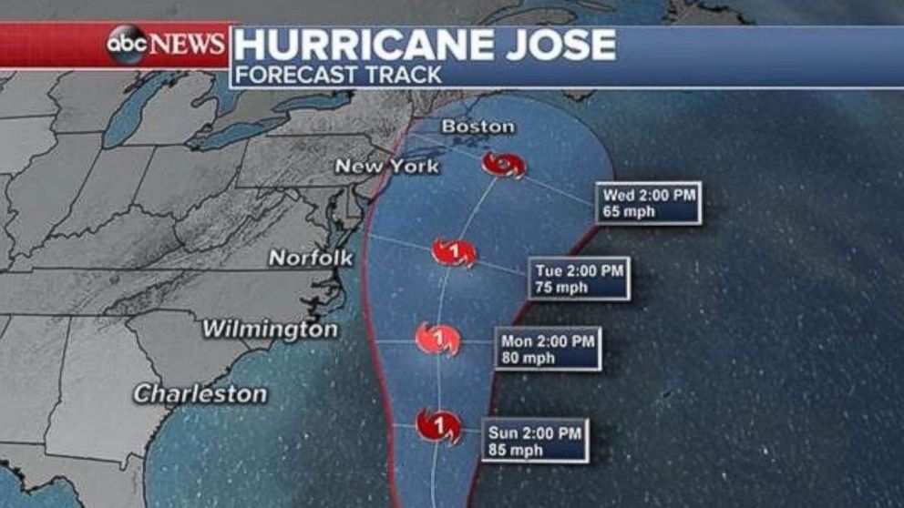 PHOTO: Hurricane Jose's forecast is seen here. 