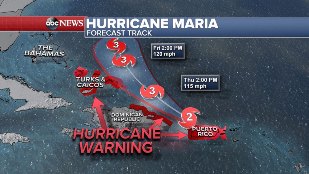 PHOTO: Hurricane Maria forecast tracker.