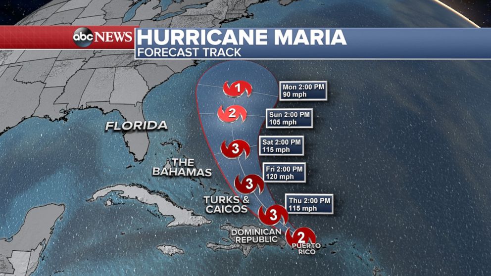 PHOTO: Hurricane Maria forecast tracker.