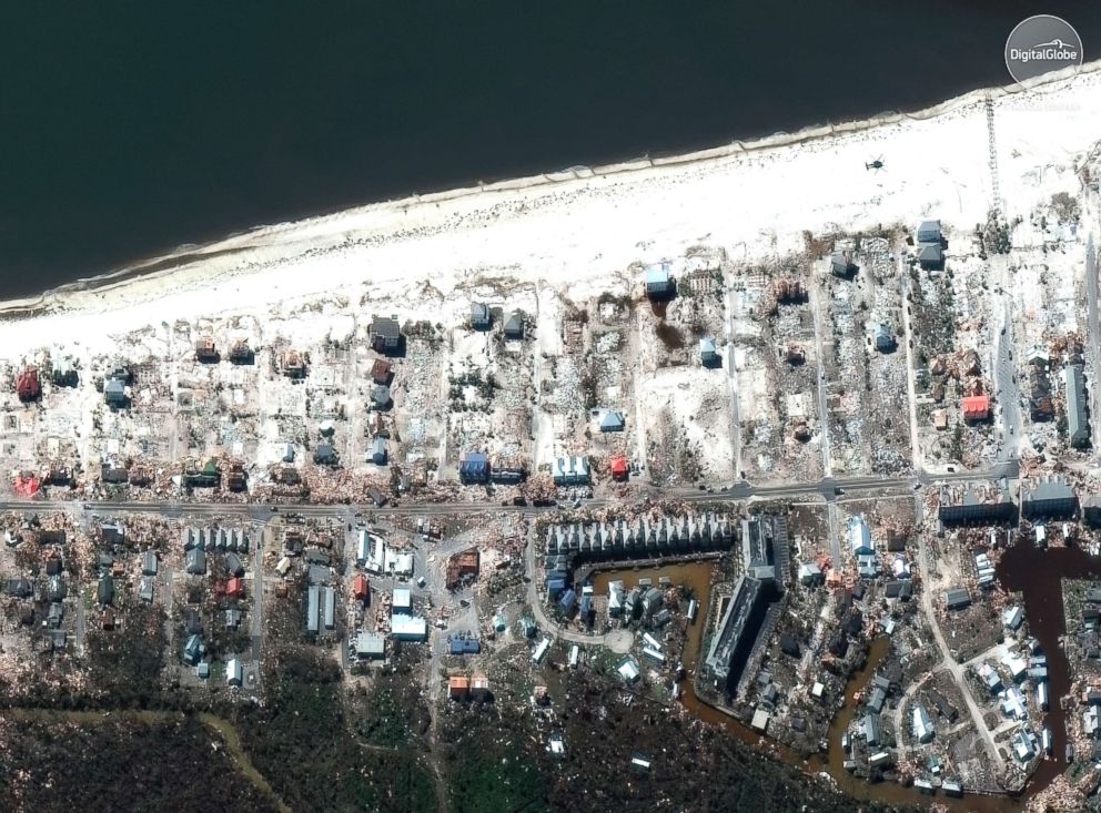 PHOTO: This satellite image provided by DigitalGlobe shows part of Mexico Beach, Fla., Oct. 12, 2018.