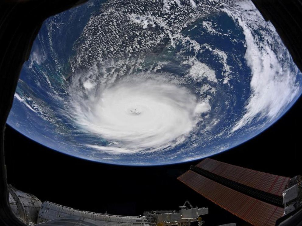 PHOTO: Hurricane Dorian is shown from the International Space Station more than 200 miles above the earth as it churns in the north-western Caribbean near the United States mainland in this photo taken September 2, 2019.