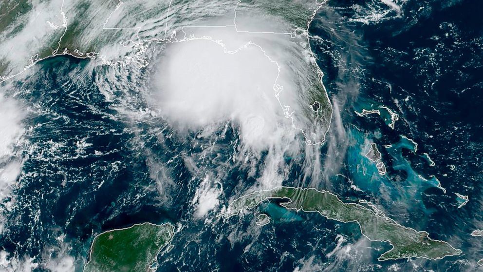 PHOTO: This RAMMB/NOAA satellite image shows Hurricane Sally off the Gulf of Mexico on Sept. 14, 2020.