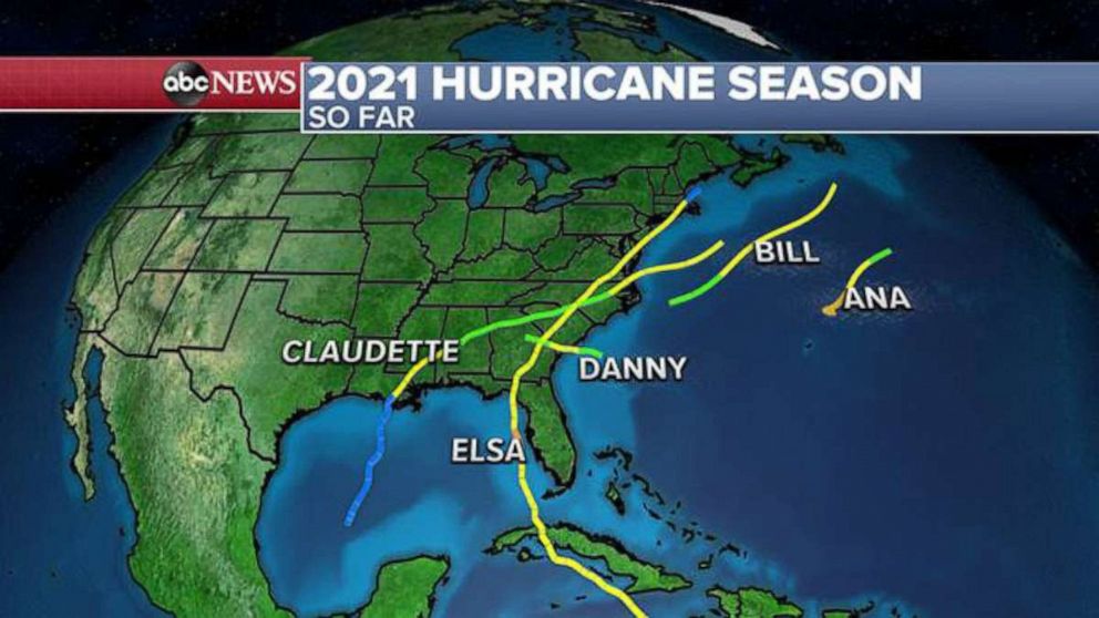 PHOTO: 2021 Hurricane Season weather map.
