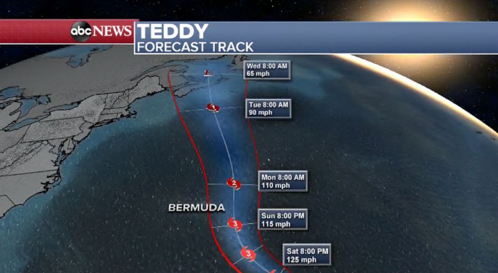 Category 4 Hurricane Teddy May Skirt Bermuda Days Of Rain Headed To Texas Abc News