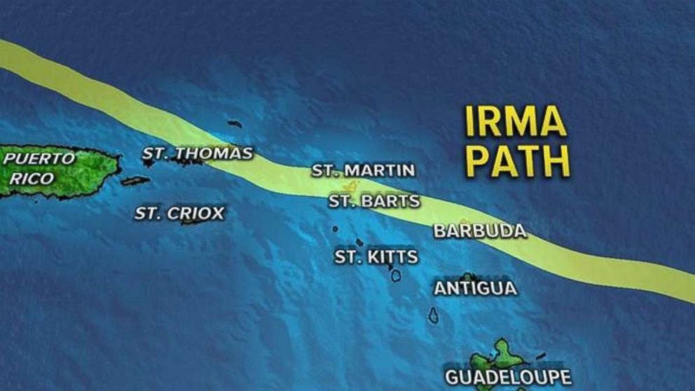 GRAPHIC: In this graphic, shows the path of Hurricane Irma. 