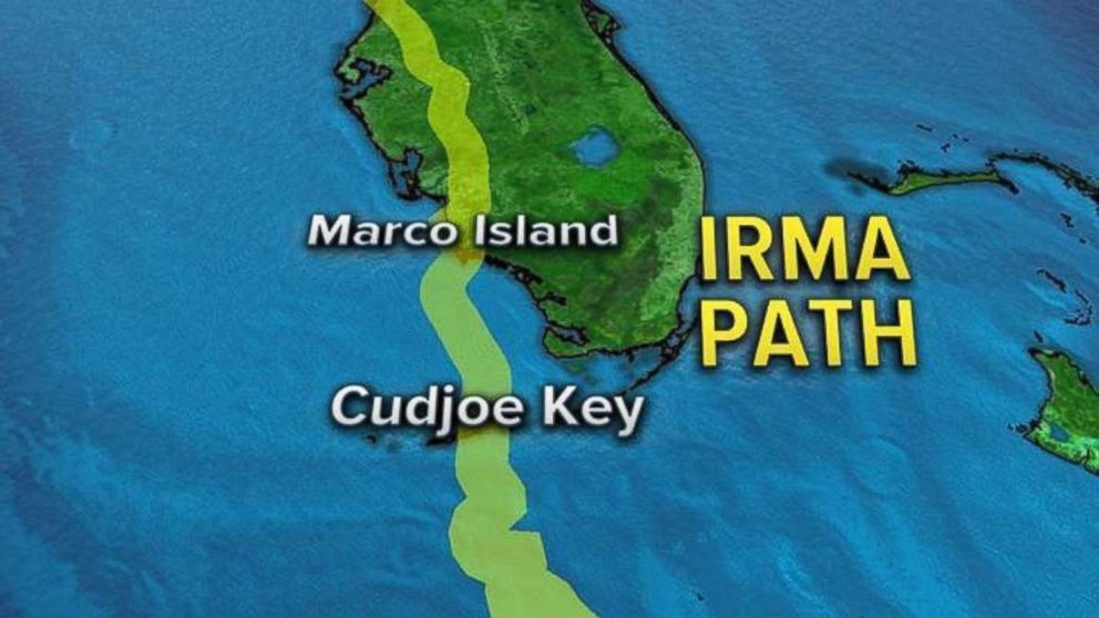 GRAPHIC: In this graphic, shows the path of Hurricane Irma.  