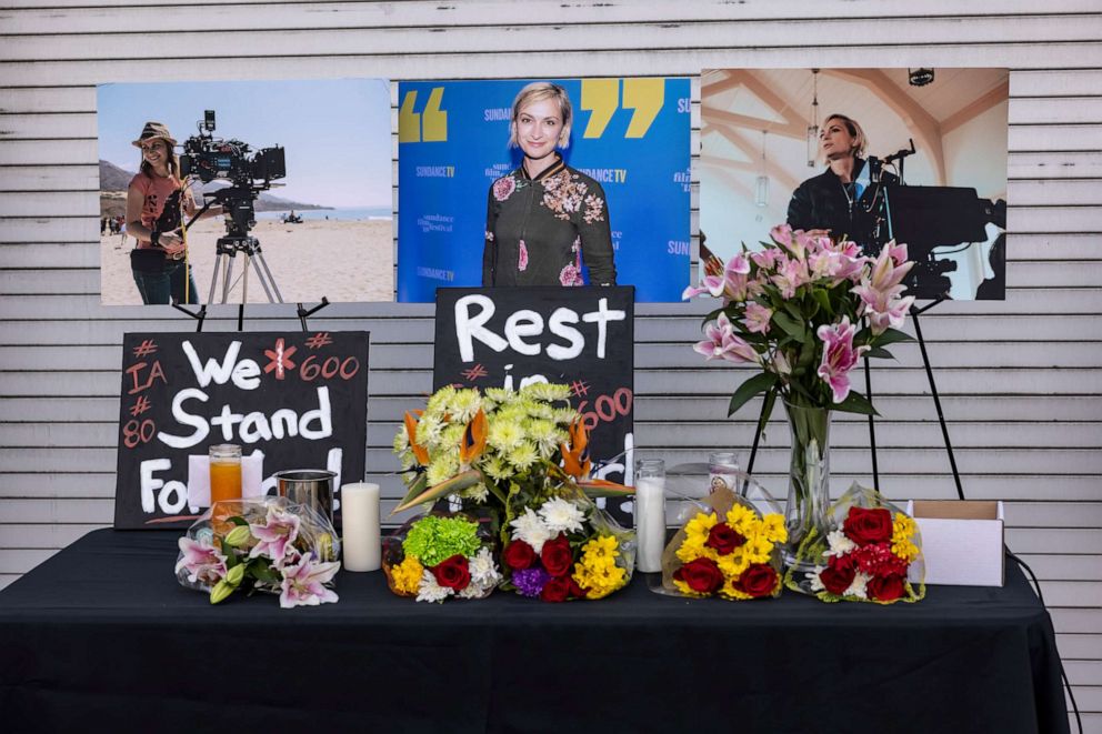 PHOTO: Candlelight vigil for Halyna Hutchins, who was killed by a prop gun on the movie set of "Rust," where she was the cinematographer.