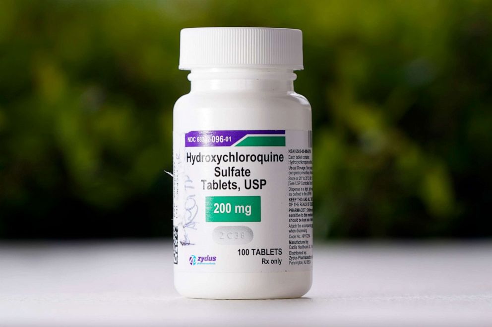PHOTO: A bottle of hydroxychloroquine tablets in Texas City, Texas on  April 7, 2020.