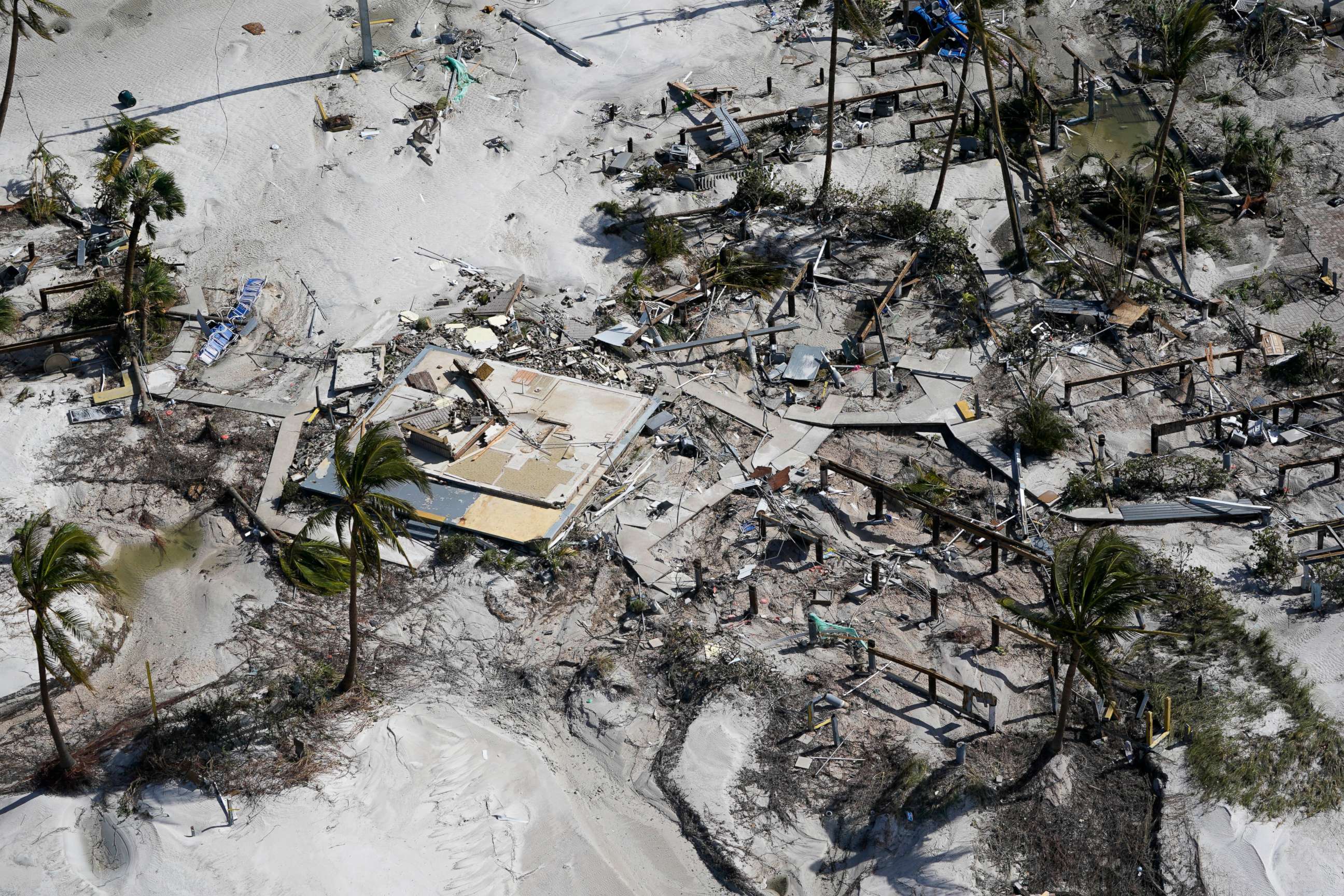 PHOTO: Area where homes once stood is seen in the aftermath of Hurricane Ian, Sept. 29, 2022, in Fort Myers Beach, Fla.