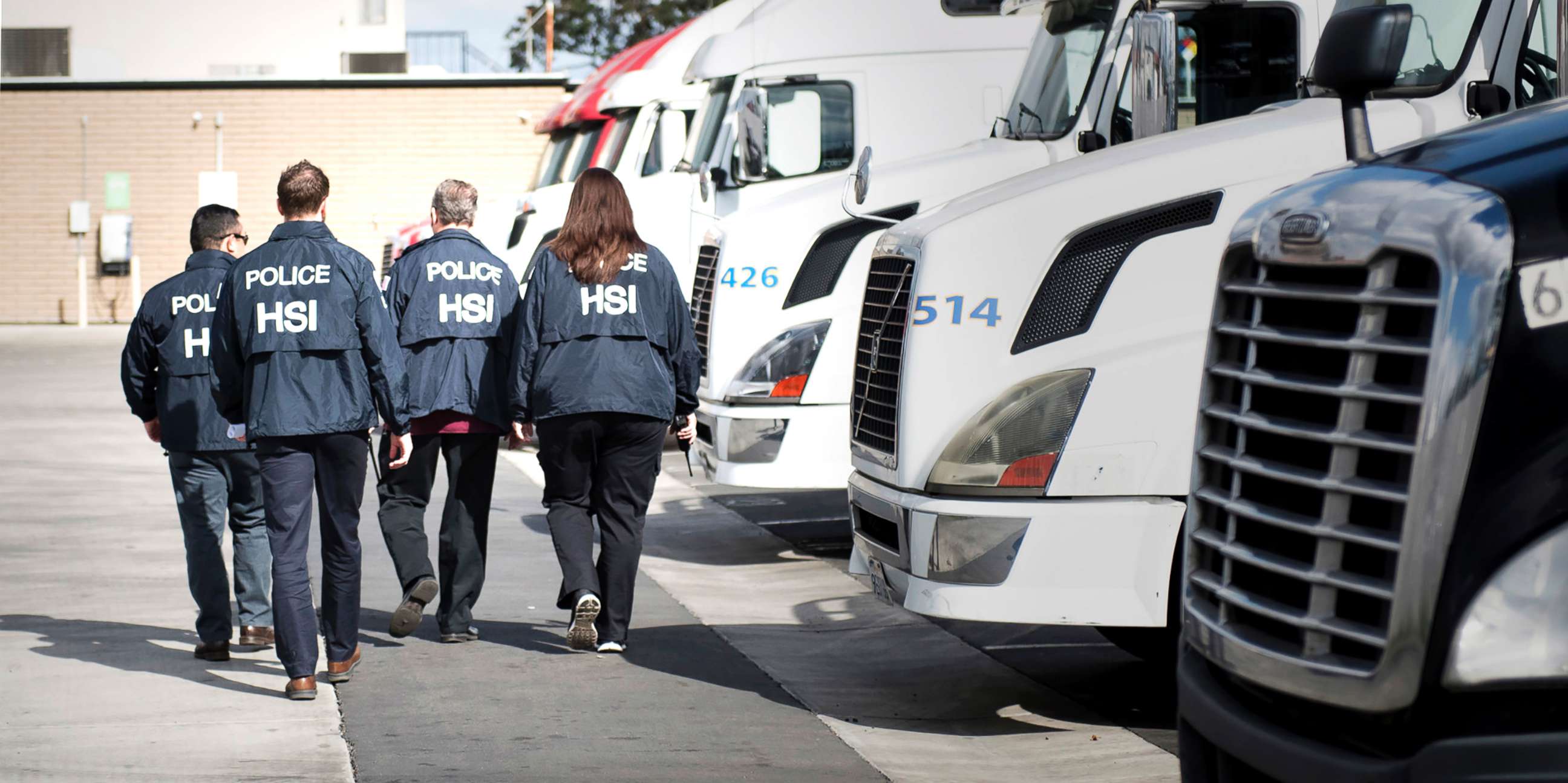 PHOTO: Homeland Security Investigations agents from the U.S. Immigration and Customs Enforcement (ICE) are seen in this undated photo.